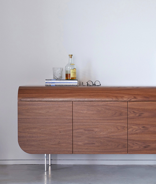 dressoir notenhout mobiel