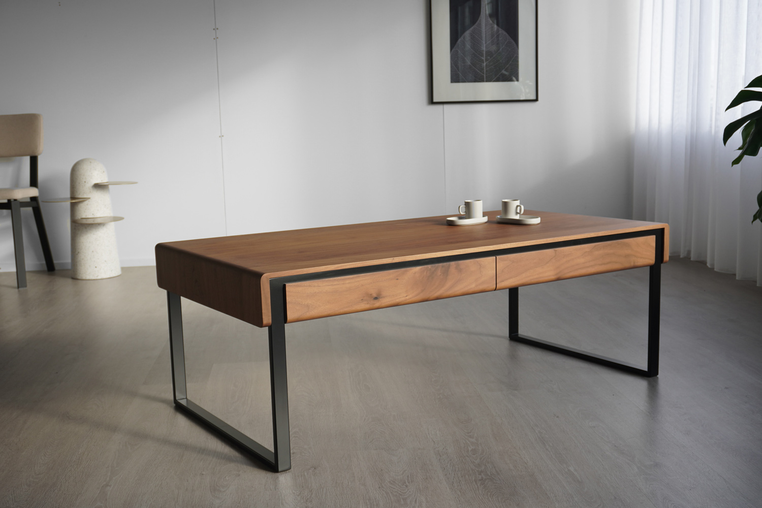 Salontafel Ruban notenhout