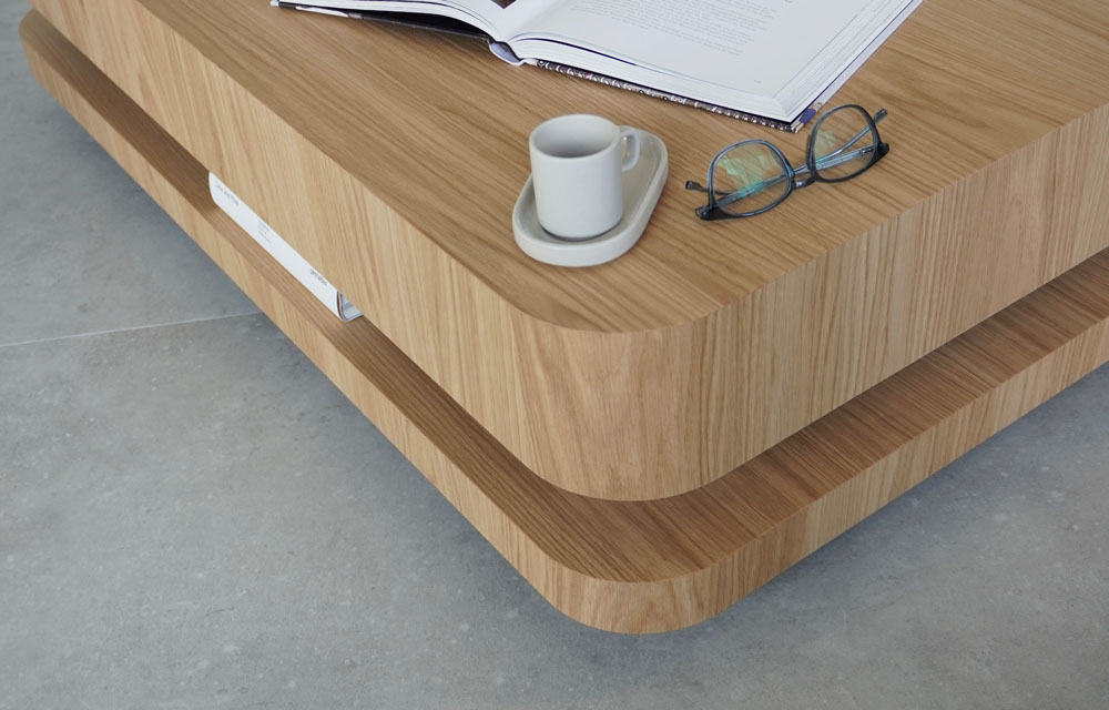 eiken salontafel bovenzijde