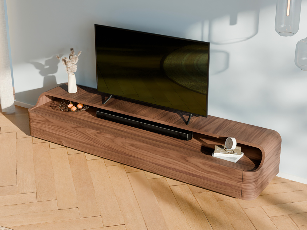 TV-meubel in notenhout