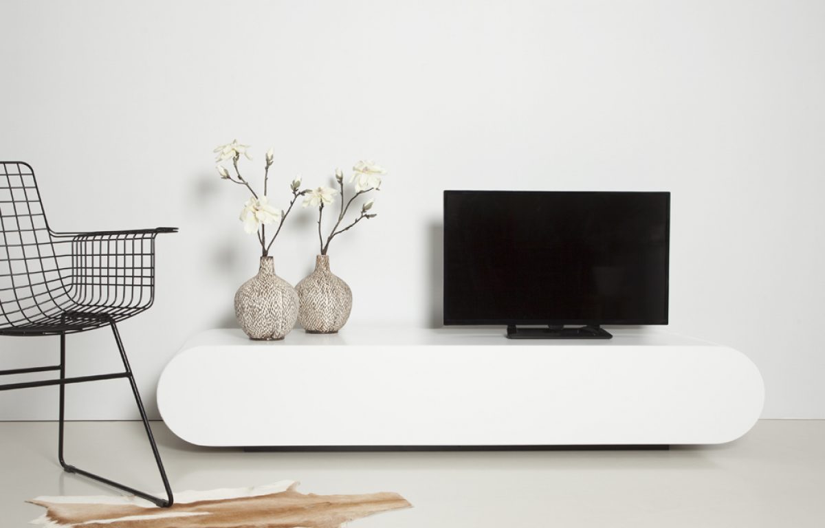Design TV Meubel Pure in hoogglans wit van RKNL Meubelstudio
